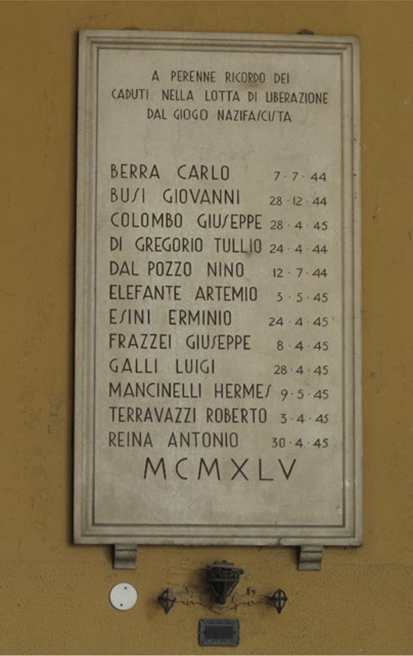 I 12 caduti della Compagnia Generale Elettrica – Via Bergognone 30